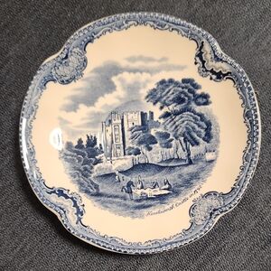 Vintage Johnson Brother Blue Old Britain Castles Sauser 5.5"